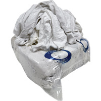 Wiping Rags, Cotton/Fleece, White, 25 lbs. JN673 | Johnston Equipment