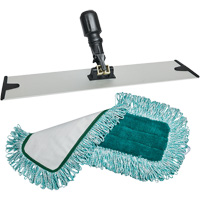 Dust Mop Pad & Frame, Hook and Loop Style, Polyester, 18" L x 5-3/4" W JP272 | Johnston Equipment