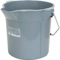 Round Bucket with Pouring Spout, 2.64 US Gal. (10.57 qt.) Capacity, Grey JP785 | Johnston Equipment
