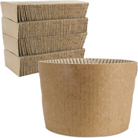 Kraft Coffee Cup Sleeves, Paper, 12 oz. - 20 oz., Brown JP924 | Johnston Equipment