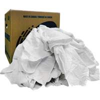 Recycled Wiping Rags, Cotton, White, 10 lbs. JQ181 | Johnston Equipment