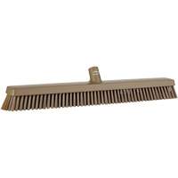 Heavy-Duty Push Broom, Fine/Stiff Bristles, 24", Brown JQ217 | Johnston Equipment