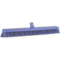 Heavy-Duty Push Broom, Fine/Stiff Bristles, 24", Purple JQ219 | Johnston Equipment