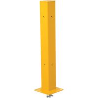 Tubular Post for Guard Rail, 5" W x 42" H, Yellow KA099 | Johnston Equipment