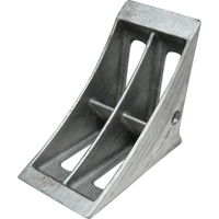 Double-Sided Aluminum Chocks, 9.5"/9-1/2" W x 6-1/2" H KH801 | Johnston Equipment