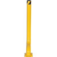 Offset Bollard, Steel, 54" H x 4-1/2" W, Yellow KH824 | Johnston Equipment