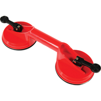Manually Operated Hand Vacuum Cups - Double Handcup, 66 lbs. Capacity, 4-5/8", Lever, 13" Handle Length LA860 | Johnston Equipment
