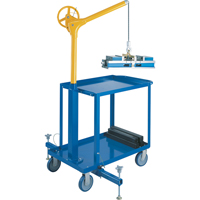 Tall Industrial Lifting Device with Mobile Cart, 500 lbs. (0.25 tons) Capacity LS954 | Johnston Equipment