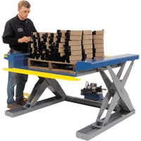Hydraulic Floor-Height Scissor Lift Tables, Steel, 2000 lbs. Capacity LT586 | Johnston Equipment