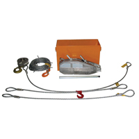 Tirfor<sup>®</sup> Wire Rope Hoist TU32 Rescue Kit , 5/8" Wire Diameter, 8000  lbs. (4 tons) Capacity LV075 | Johnston Equipment