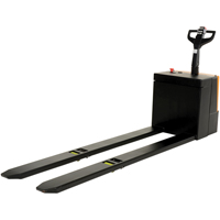 Fully Powered Electric Pallet Truck With  Stand-On Platform, 4500 lbs. Cap., 96" L x 30" W LV539 | Johnston Equipment