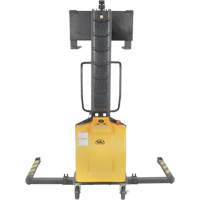 Narrow Mast Powered Lift Stacker, Electric Operated, 1000 lbs. Capacity, 63" Max Lift LV589 | Johnston Equipment
