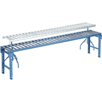 Steel Conveyor, 15" W x 10' L, 2" Centre to Centre, 70 lbs. Roller Cap., 1.375" Roller Dia. MA144 | Johnston Equipment