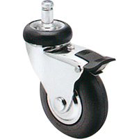 Comfort Roll Caster, Swivel with Brake, 2" (51 mm) Dia., 125 lbs. (57 kg.) Capacity MJ022 | Johnston Equipment