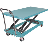 Heavy-Duty Hydraulic Scissor Lift Table, 63" L x 31-7/8" W, Steel, 1100 lbs. Capacity MJ522 | Johnston Equipment