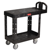 Flat Shelf Heavy Duty Utility Cart - 4505-00, 2 Tiers, 17-1/4" x 38-1/10" x 38-1/2", 500 lbs. Capacity ML456 | Johnston Equipment