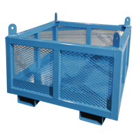 Material Handling Basket, 24" H x 48" W x 48" D, 4000 lbs. Capacity MN666 | Johnston Equipment