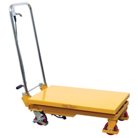 Hydraulic Scissor Lift Table, 17.75" L x 27.5" W/27-1/2" L x 17-3/4" W, Steel, 330 lbs. Capacity MO190 | Johnston Equipment