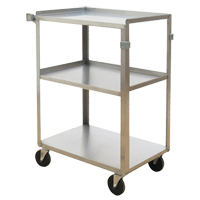 Shelf Carts, 3 Tiers, 15-3/4" W x 32" H x 24" D, 500 lbs. Capacity MO252 | Johnston Equipment