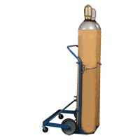 Professional Double Gas Cylinder Truck CC-2, Mold-on Rubber Wheels, 16-7/8" W x 7-1/4" L Base, 500 lbs. MO345 | Johnston Equipment