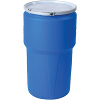Nestable Polyethylene Drum, 14 US gal (11.7 imp. gal.), Open Top, Blue MO768 | Johnston Equipment