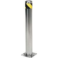 Safety Bollard, Stainless Steel, 36" H x 8" W, Silver MO853 | Johnston Equipment