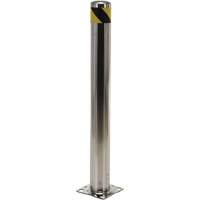 Safety Bollard, Stainless Steel, 42" H x 8" W, Silver MO858 | Johnston Equipment