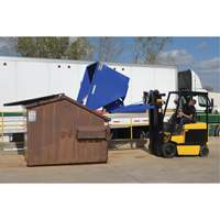 Self-Dumping Hopper, Steel, 3 cu.yd., Blue MO926 | Johnston Equipment