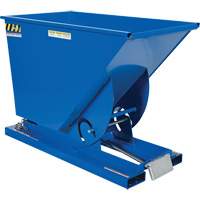 Self-Dumping Hopper, Steel, 3/4 cu.yd., Blue MO921 | Johnston Equipment