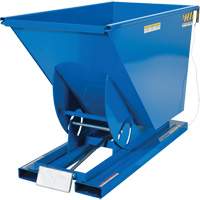 Self-Dumping Hopper, Steel, 3/4 cu.yd., Blue MO921 | Johnston Equipment