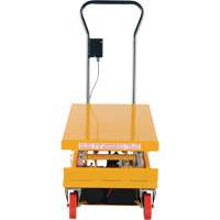 DC Powered Hydraulic Scissor Lift Elevating Cart, Steel, 39-3/4" L x 20-1/2" W, 1000 lbs. Capacity MP111 | Johnston Equipment