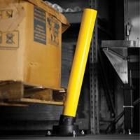 SlowStop<sup>®</sup> Drilled Flexible Rebounding Bollards, Steel, 42" H x 6" W, Yellow MP187 | Johnston Equipment