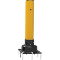 SlowStop<sup>®</sup> Drilled Flexible Rebounding Bollards, Steel, 42" H x 6" W, Yellow MP187 | Johnston Equipment