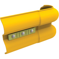 SlowStop<sup>®</sup> FlexRail Guardrail End Cap, Polycarbonate, 9-4/5" L x 13-3/4" H, Yellow MP190 | Johnston Equipment