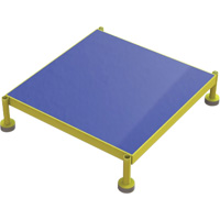Adjustable Height One-Step Work Platform, 24" W x 24" D, 800 lbs. Capacity, All-Welded MP240 | Johnston Equipment