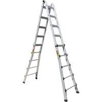 Telescoping Multi-Position Ladder, Aluminum, 300 lbs., CSA Grade 1A MP924 | Johnston Equipment