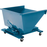 Self-Dumping Hopper, Steel, 3/4 cu.yd., Blue NB955 | Johnston Equipment