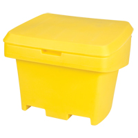 Heavy-Duty Outdoor Salt and Sand Storage Container, 30" x 24" x 24", 5.5 cu. Ft., Yellow ND337 | Johnston Equipment