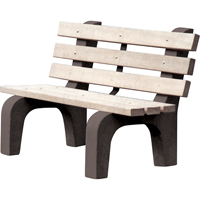 Park Benches, Recycled Plastic, 72" L x 25" W x 31" H, Grey ND450 | Johnston Equipment