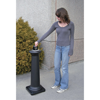 Groundskeeper Tuscan™ Cigarette Waste Collector, Free-Standing, Metal, 1 US gal. Capacity, 38-1/2" Height NI686 | Johnston Equipment