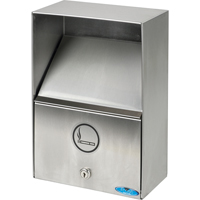 Smoking Receptacles, Wall-Mount, Stainless Steel, 3.3 Litres Capacity, 13-1/2" Height NI743 | Johnston Equipment
