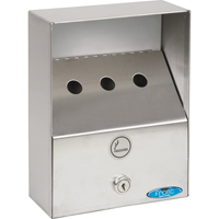Smoking Receptacles, Wall-Mount, Stainless Steel, 1 Litres Capacity, 9" Height NI746 | Johnston Equipment