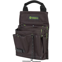 Tool Bag, Nylon, 7 Pockets, Black NID027 | Johnston Equipment