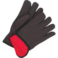 Classic Jersey Gloves, One Size, Black, Red Fleece, Slip-On NJC233 | Johnston Equipment