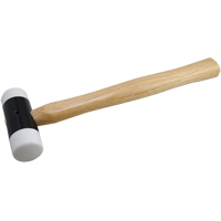 Soft-Face Hammer, 14 oz. Head Weight, Plain Face, Wood Handle, 11-5/8" L NJH813 | Johnston Equipment