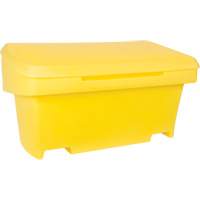 Heavy-Duty Outdoor Salt and Sand Storage Container, 24" x 48" x 24", 10 cu. Ft., Yellow NM947 | Johnston Equipment