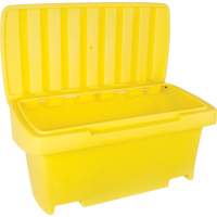 Heavy-Duty Outdoor Salt and Sand Storage Container, 24" x 48" x 24", 10 cu. Ft., Yellow NM947 | Johnston Equipment