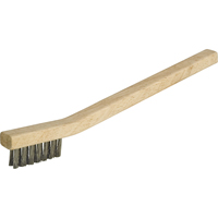 Small Cleaning Industrial-Duty Scratch Brush, Stainless Steel, 3 x 7 Wire Rows, 7-3/4" Long NT615 | Johnston Equipment