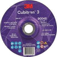 Cubitron™ 3 Cut-Off Wheel, 6" x 0.045", 7/8" Arbor, Type T27, Ceramic, 10200 RPM NY554 | Johnston Equipment
