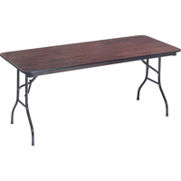 Folding Table, Rectangular, 72" L x 36" W, Laminate, Brown OA948 | Johnston Equipment